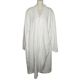 Croft & Barrow Nwot White Plush Textured Robe House Coat Size XXL